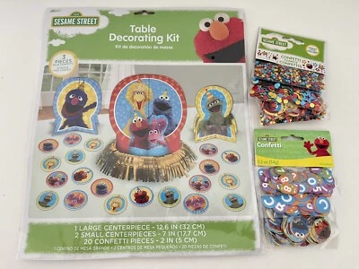 Sesame Street Table Kit Birthday Party Decor Elmo, Big Bird, Cookie Monster - Image 1 of 4