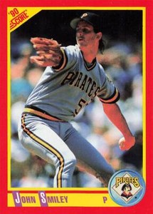 1990 Score Pittsburgh Pirates Baseball Card #334 John Smiley