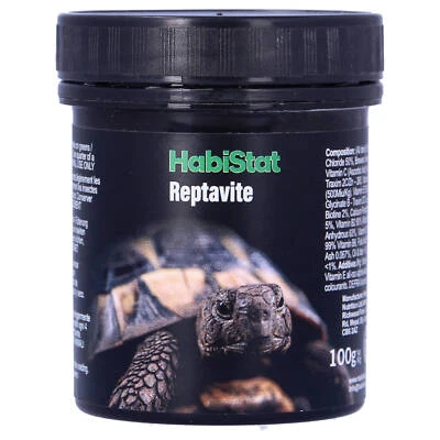 Reptile Vitamin Mineral Supplements Feed Dusting HabiStat Reptavite 100g