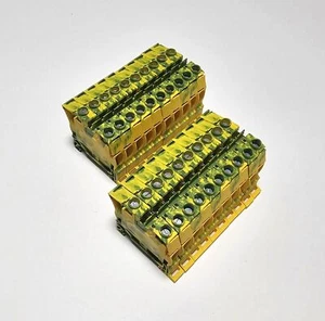 Paquete de 20 bloques de terminales ABB Entreelec 1SNK510150R0000 tierra verde-amarillo - nuevos - Imagen 1 de 3