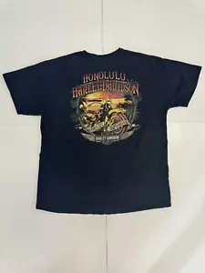 2013 Harley Davidson Honolulu, Hawaii Black Short Sleeve T Shirt Men’s Sz XL - Picture 1 of 6