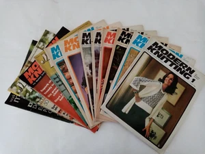 Modern Knitting Magazines Machine Knitters Vintage Bundle 11 + Worldwide Mag - Foto 1 di 14