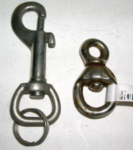 Gancio a Scatto Girevole 3" & Extra Girevole Metallo Cane Pet Carillon a Vento Pesante Molti Usi - Foto 1 di 3