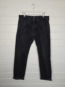Edwin Black ED-55 Regular Tapered Red Selvedge Jeans Size 34x32 Japanese Denim - Picture 1 of 13