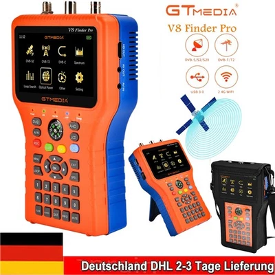 GTMEDIA V8 Satmessgerät DVB-S2/S2X/T2 Satelliten Terrestrisch Kabel Combo Finder - Bild 1 von 4