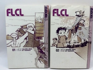 FLCL Manga Volumes 1-2 English Complete Series Set 1st Printings Tokyopop - Picture 1 of 2