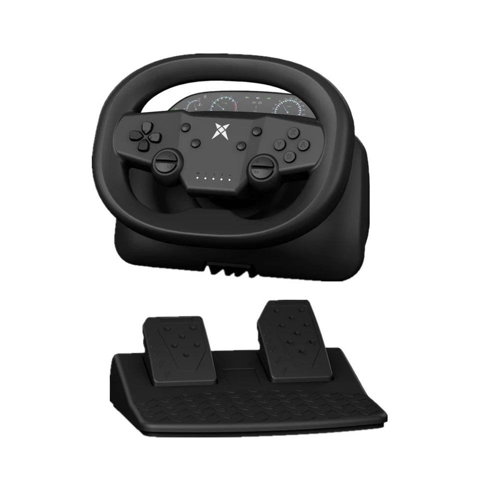 DOYO Wireless Racing Wheel and Floor Pedals With Vibration for PC / PS4 / PS3