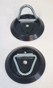 2 x Zurrrr D-Ring & Bodenschale, verzinkt LKW Anhänger Pferdebox - Bild 1 von 4