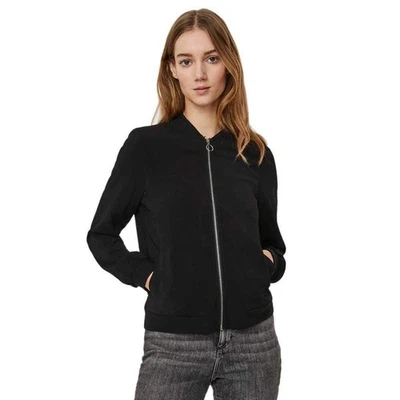 Vero Moda Women’s Black Bomber Jacket Zip Up Long Sleeve Jumper Top Size XL New - Image 1 of 4