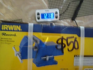 IRWIN 4935504 4" Cast Iron Mechanics Vise 120° Swivel Base Clamp RECORD free shp - Picture 1 of 7