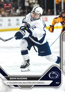 2025-26 Bowman U NOW Hockey #2 Gavin McKenna Penn State 1st Collegiate Goal Pres - Imagen 1 de 2