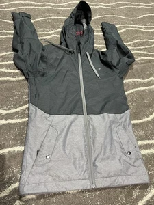 Mens S Oakley Soft Shell 01k Hooded Jacket Gray Adjustable Anorak - Picture 1 of 8