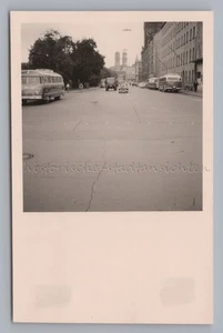 München 1957 - Omnibus LKW Auto Elisenstraße - Altes Foto 1950er - Picture 1 of 2