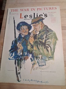 FEB 16 1918 LESLIE'S NEWSPAPER MAGAZINE  WWI TROOPS ON COVER - Picture 1 of 2
