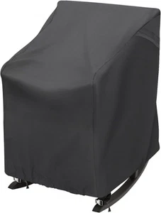 Outdoor Rocking Chair Cover 27.5" L x 32.5" D x 39" H Grey 420D Waterproof - Picture 1 of 7