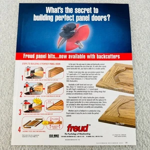 Freud Print Ad 2001 Panel Door Router Bits Woodworking Tool - Picture 1 of 1