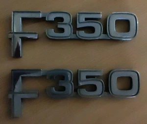 ORIGINAL 1982-1986 Ford F Serie F350 Abzeichen Emblem PAAR - Bild 1 von 2