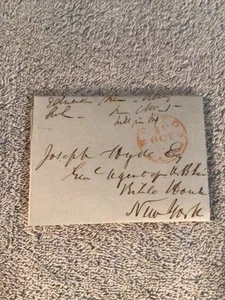 1842 Stampless Cover Boston to New York The Bible House Cover Only C#HM - Picture 1 of 2