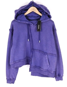 DIESEL F-Mikky Felpa Womens Hoodie M Blue Hooded Asymmetrical Pocket RRP€195 * - Picture 1 of 10