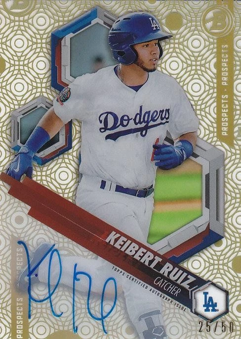 2018 Bowman High Tek Keibert Ruiz High Tek Auto Gold Rainbow /50 - Image 1 of 1