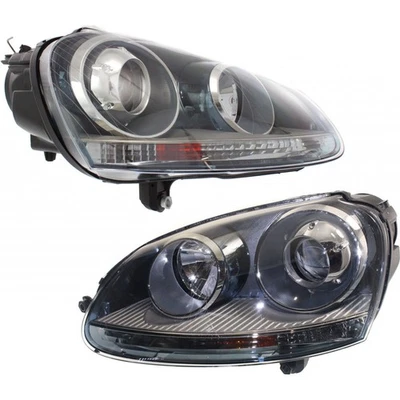 For Volkswagen Jetta Sedan GTI Headlight 2005-2010 Pair Driver & Passenger HID Foto 1 de 4