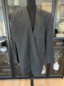 Brooks Brothers 1818 Madison Estrato Charcoal Grey Pinstripe Suit 46R/W41 - Picture 1 of 23