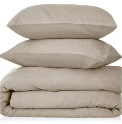 Nate Home By Nate Berkus Pin Dot Matelasse King Duvet Cover Set 3pc Greige New - Image 1 of 4