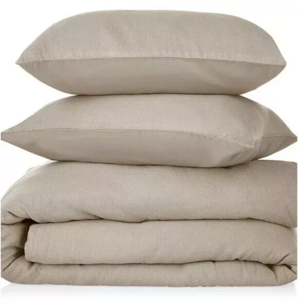 Juego de funda nórdica Nate Home By Nate Berkus Pin Dot Matelasse King 3 piezas gris nuevo Foto 1 de 4