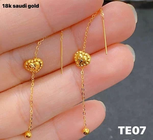 18k earrings Saudi gold - Picture 1 of 2