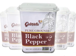 Gabriela Pure Ground BLACK PEPPER Seasonings Spices 1.5oz Pimienta Negra 1-Pack - Picture 1 of 9