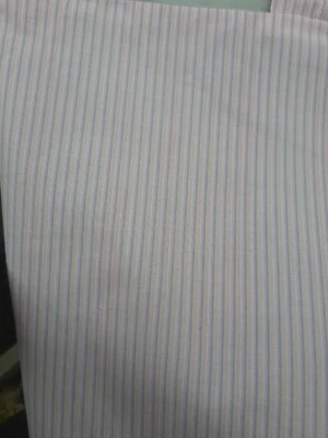 Handmade cotton tote bag - pinstripe grey/pink stripe - Image 1 of 2