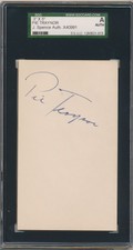 PIE TRAYNOR Signed 3x5 Index Card SGC JSA Certified AUTO PITTSBURGH PIRATES HOF