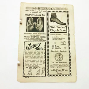 Vintage Dec 1895 Advertising Page Scribner's Magazine Dunlop Tires Premo Cameras - Imagen 1 de 3