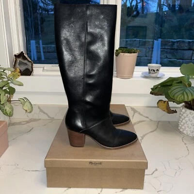 Bota de montar alta Madewell - Nueva talla 8,5 cuero negro Foto 1 de 4