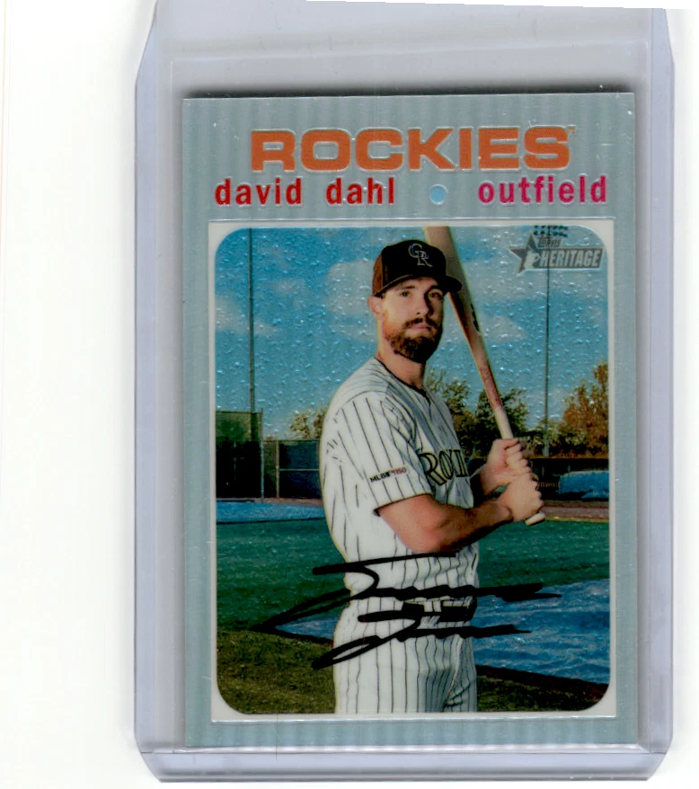 2020 Topps Heritage Chrome Refractor #THC-478 David Dahl   SN571 - Image 1 of 1