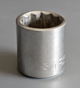 Craftsman EE. UU. 3/4" - 12 Puntos - 3/8" Unidad Cromo Poco Profundo 44337 Serie EE - Imagen 1 de 5