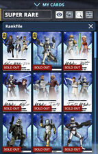 DIGITAL Star Wars Card Trader Rank & File Blue 40 Card Set +Dual Sigs +2 Awards