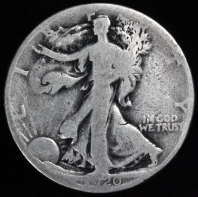 1920 Walking Liberty 50¢ VF Details (rim bruises)     #B - Image 1 of 4