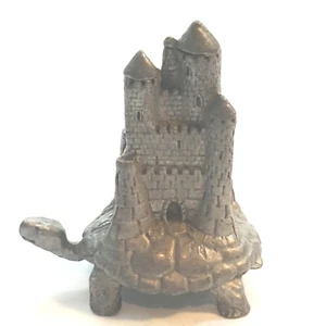 Figura de Tortuga Tortuga Miniatura Partha Peltre De Colección con Castillo en su Espalda - Imagen 1 de 8