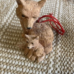 Fox And Cub Christmas Ornament - Picture 1 of 3