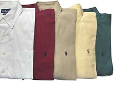 Lot of 5 Ralph Lauren Long Sleeve  Men’s Button Up Shirts L LARGE