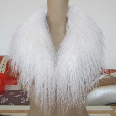 Bufanda de invierno para mujer 100 % piel de cordero bufanda/cuello de piel/envoltura de piel/capa para mujer Foto 1 de 4