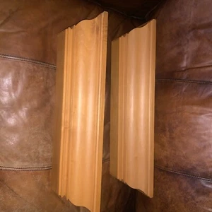 Pottery Barn Floating Shelf 24" Wood Wall Shelf Crown Molding W/ Groove Set Of 2 - Picture 1 of 5