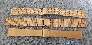 3 PCS OF NOS GENUINE SEIKO GOLD TONE BRACELET STAINLESS STEEL JAPAN MADE - Picture 1 of 8