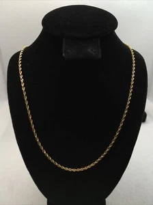 Elegante Collar de Cadena de Cuerda de Oro Amarillo 14K de 1,8mm de Ancho 20"" de Largo 6gr. - Imagen 1 de 12