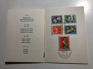 1962 Folder Libretto Svizzera Pro Juventute Melo in Fiore Forsythia - Imagen 1 de 2
