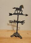 Vintage  Brass Trotting Horse Table Top Stand Weathervane 16.5" Tall