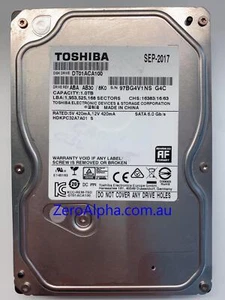 DT01ACA100 Toshiba Donor Hard Drive MS2OA8K0, SEP2017 - Picture 1 of 1