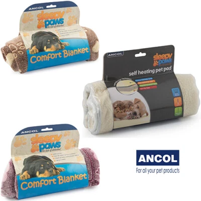 Ancol Self Heating Comfort Blanket Pet Pad Bed Dog Cat Puppy Warm Fleece Crate - Image 1 of 4