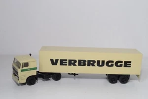 A88 1:50 LION CAR TOYS DAF 2800 / 3300 TRUCK WITH TRAILER VERBRUGGE EXC. COND. - Picture 1 of 11